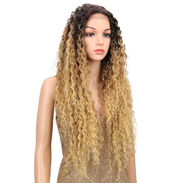 Sexy swiss lace front pruik lang golvend haar model Kelly