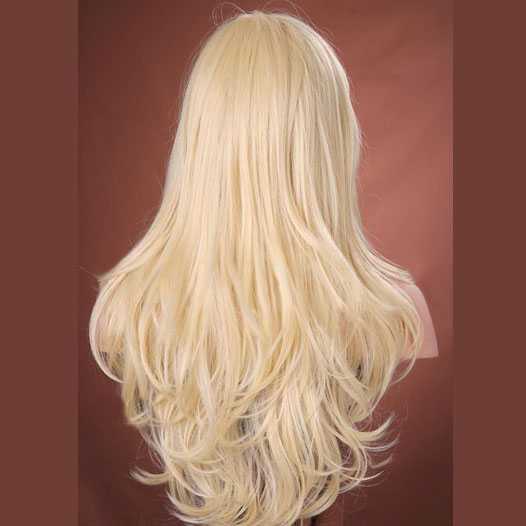 Pruik lang haar lichtblond model Kristen kleur 613