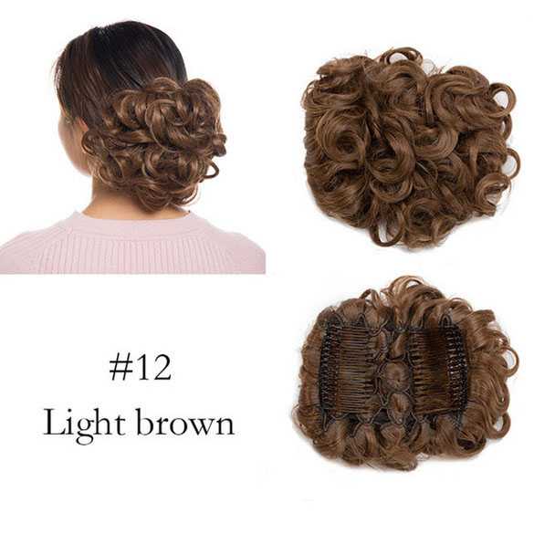 AANBIEDING : Chignon elastisch haarstukje / vlinderkam kleur 12