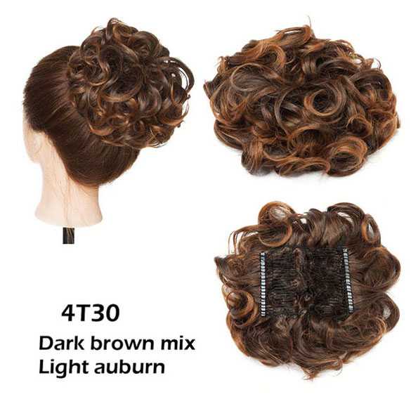 AANBIEDING : Chignon elastisch haarstukje / vlinderkam kleur 4T30