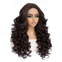 Luxe lace front pruik lang krullend haar model Calla kleur 33