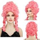 Marie Antoinette pruik zoet roze kort met krullen Marie Antoinette pruik zoet roze kort met krullen