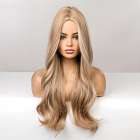 Pruik met lang haar in blondmix met grove slagen model 326