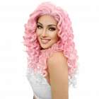 Exclusieve Diva Drag pruik lace front lang haar met spiraalkrullen in roze wit Exclusieve Diva Drag pruik lace front lang haar met spiraalkrullen in roze wit