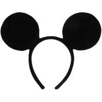Zwarte pluche Mickey Mouse oren op haarband