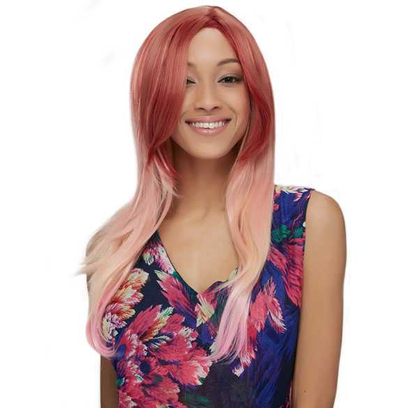 SALE : Multi color pruik lang haar met slagen model Dionne
