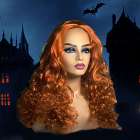 Halloween prinses Merida pruik rood krullend haar Halloween prinses Merida pruik rood krullend haar