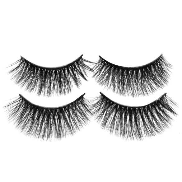Valse wimpers set van 2 paar per doosje model Passion incl. lijm