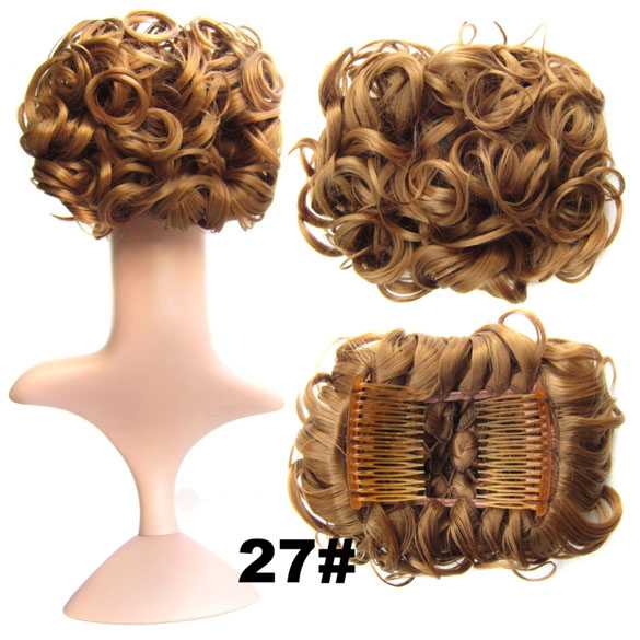Chignon elastisch haarstukje / vlinderkam kleur 27