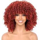 Pruik afro spiraalkrullen vol volume koperrood Pruik afro spiraalkrullen vol volume koperrood