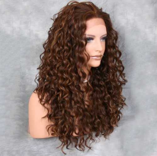 Lace front pruik met krullen model Shania kleur P4-27-30