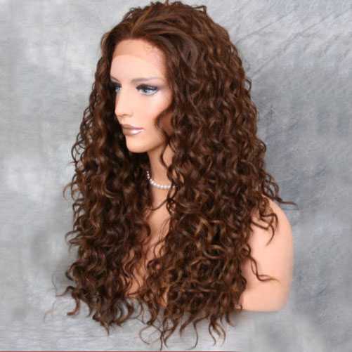Lace front pruik met krullen model Shania kleur P4-27-30