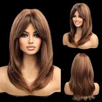Luxe en sexy pruik steil haar in laagjes model 6133