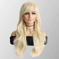 Carnavalspruik lichtblond lang haar in laagjes