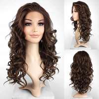 Lace pruik lang haar met krullen model Vogue kleur P4-27-30