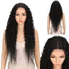 Swiss lace front pruik lang zwart golvend haar Kelly Swiss lace front pruik lang zwart golvend haar Kelly