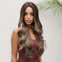SALE Pruik lang krullend haar zonder pony model Cinta