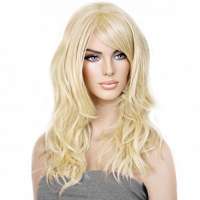 U.S.A. Pruik lang lichtblond haar in laagjes model Sunday