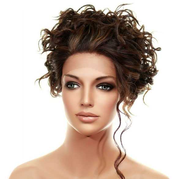 Lace front pruik lang haar met krullen model Shania kleur FS4-27