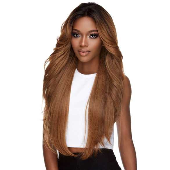 4x4 Lace front pruik lang haar Cameron kleur TT1B-27N