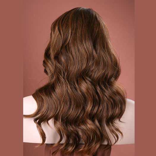 Pruik mix met echt haar model Waverly kleur MF4-27-30