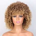 Pruik afro kroes met schouderlang haar spiraalkrullen Pruik afro kroes met schouderlang haar spiraalkrullen
