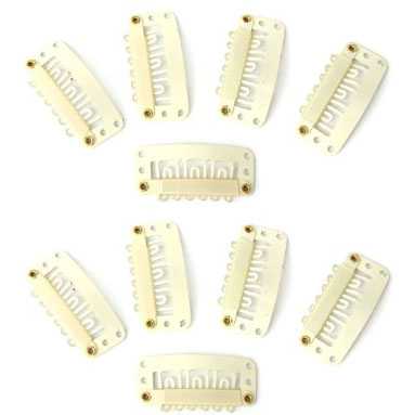 Snap clips set 10 stuks NATUREL 33X15MM