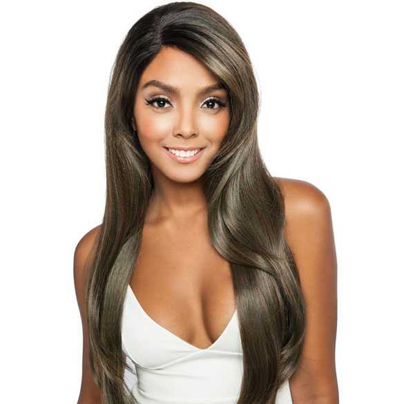 Brown Sugar lace pruik mix met echt haar model BSD2601 Sydney Ari