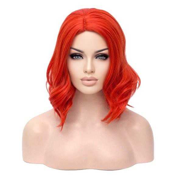 Carnaval pruik bob model Chili Pepper Red