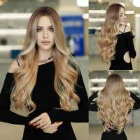 Pruik lang haar met losse slag in goudblond mix ( met video )