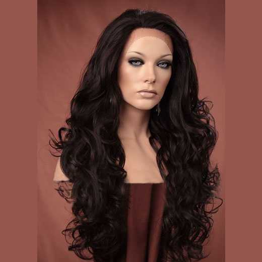 Lace pruik lang haar met krullen model Holiday kleur 4