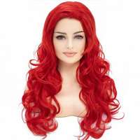 Kleine Zeemeermin Ariel pruik lang rood krullend haar