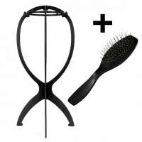 Combi set aanbieding : Pruiken standaard + anti-statische borstel