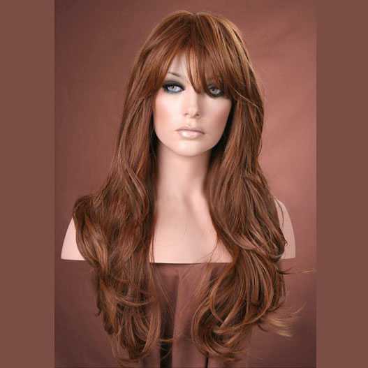 Pruik lang haar honing lichtbruin model Kristen F30/27