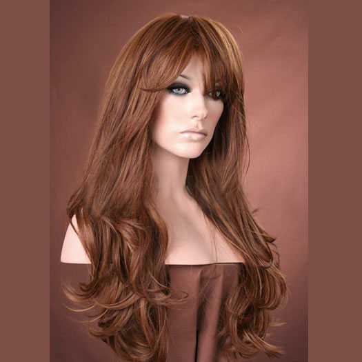 Pruik lang haar honing lichtbruin model Kristen F30/27