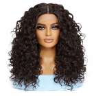 Luxe krullen pruik bruin haar met veel volume Britta