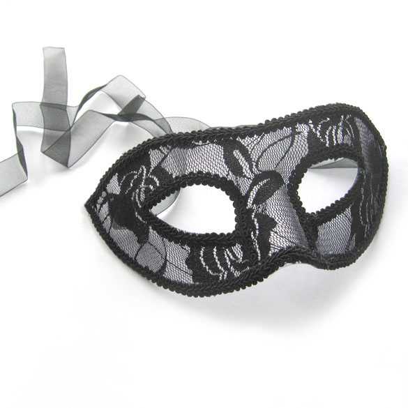 Sexy Gothic Lolita lingerie masker zwart kant