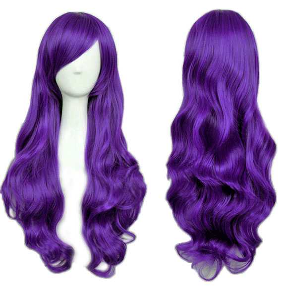 Cosplay Lolita pruik lang krullend haar paars