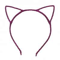 2 x Glinster haarband model katten oortjes fuchsia