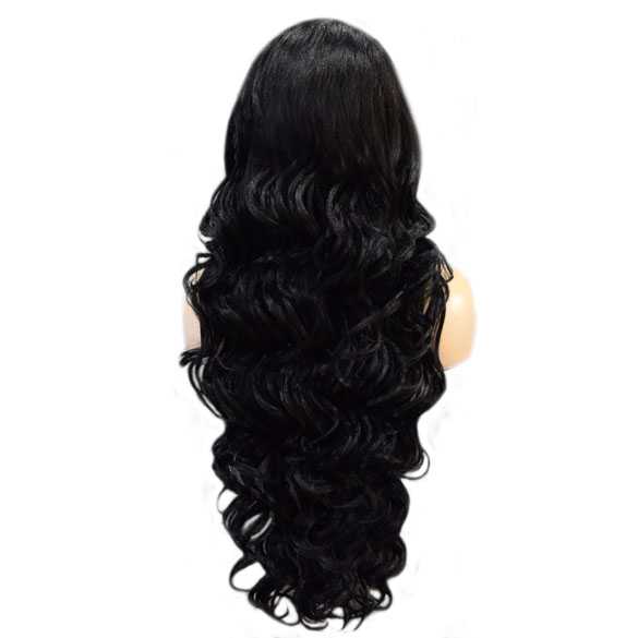 Lace pruik lang haar zonder pony model Primrose kleur 1b