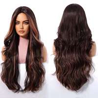 Luxe pruik lang haar met losse slagen model Houston