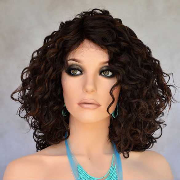 Lace pruik met krullen model Skylar kleur FS4-30