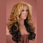 SALE Lace pruik lang haar met krullen model Sofia kleur F2032