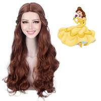 Disney Beauty and the Beast - Belle pruik lang haar met krullen