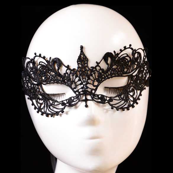 Venetiaans Gothic Lolita carnaval masker zwart kant