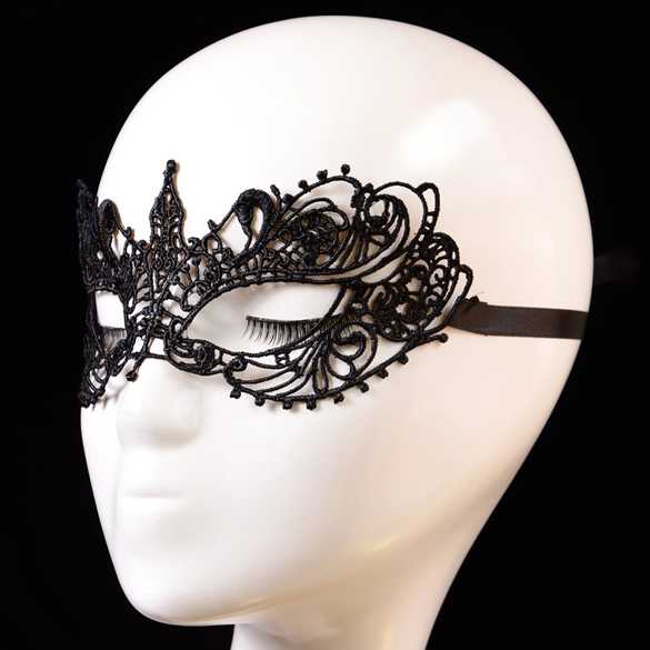 Venetiaans Gothic Lolita carnaval masker zwart kant