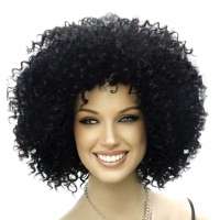 Zwart krullend afro kroes haar kort model