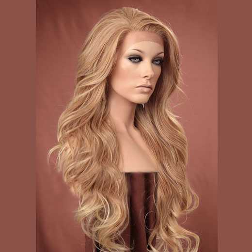 Lace pruik lang haar zonder pony model Kim kleur T27-613