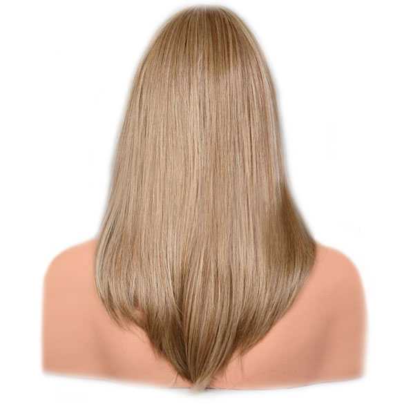 Pruik schouderlang steil haar model Lollipop blondmix F14/22
