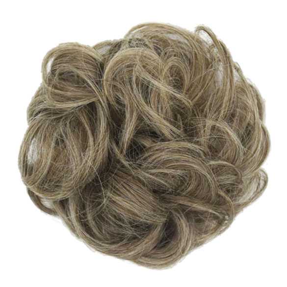 Haar scrunchie met elastiek zandblond grijs kleur 12C-613